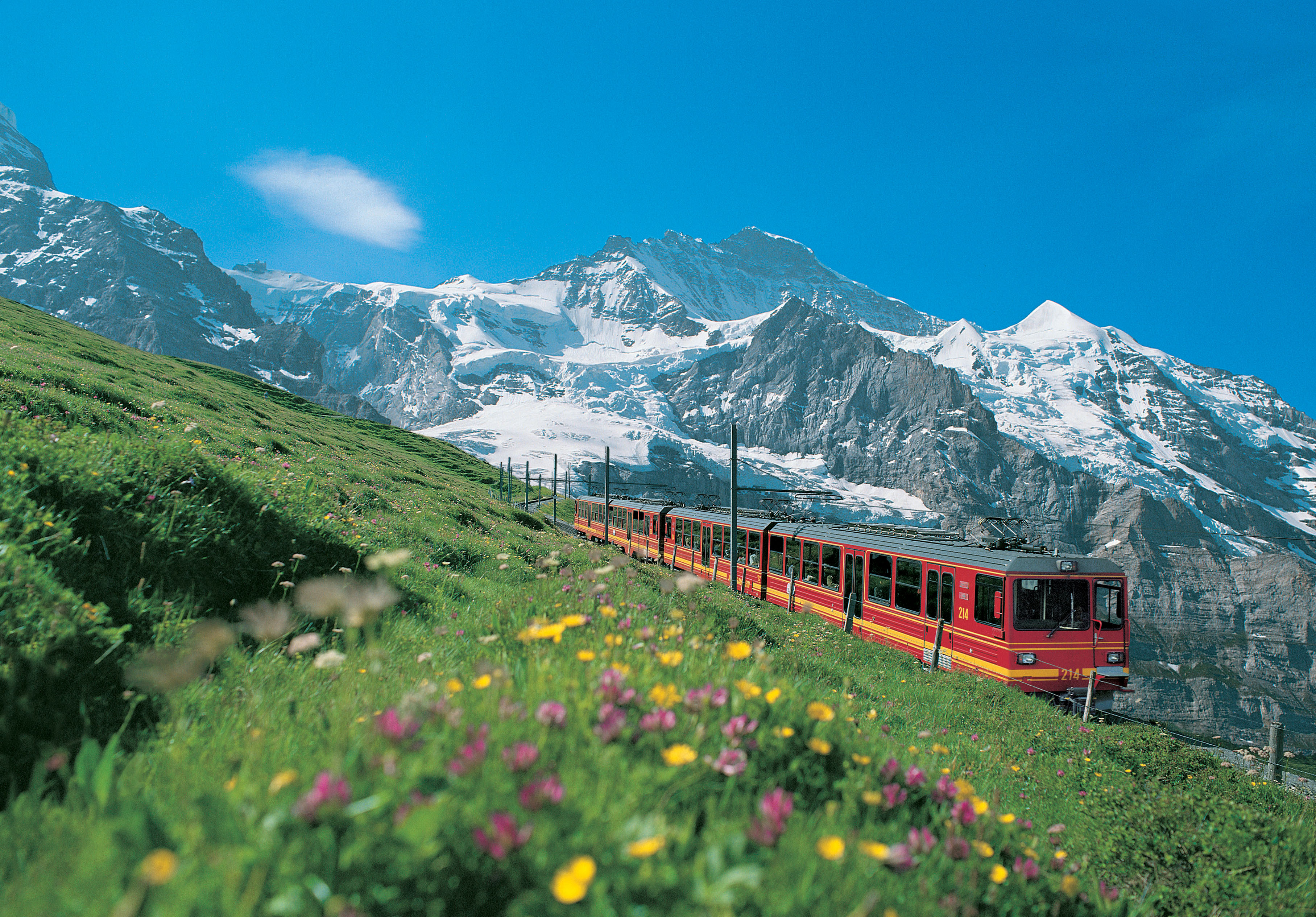 Jungfraubahn vor der Jungfraubahn